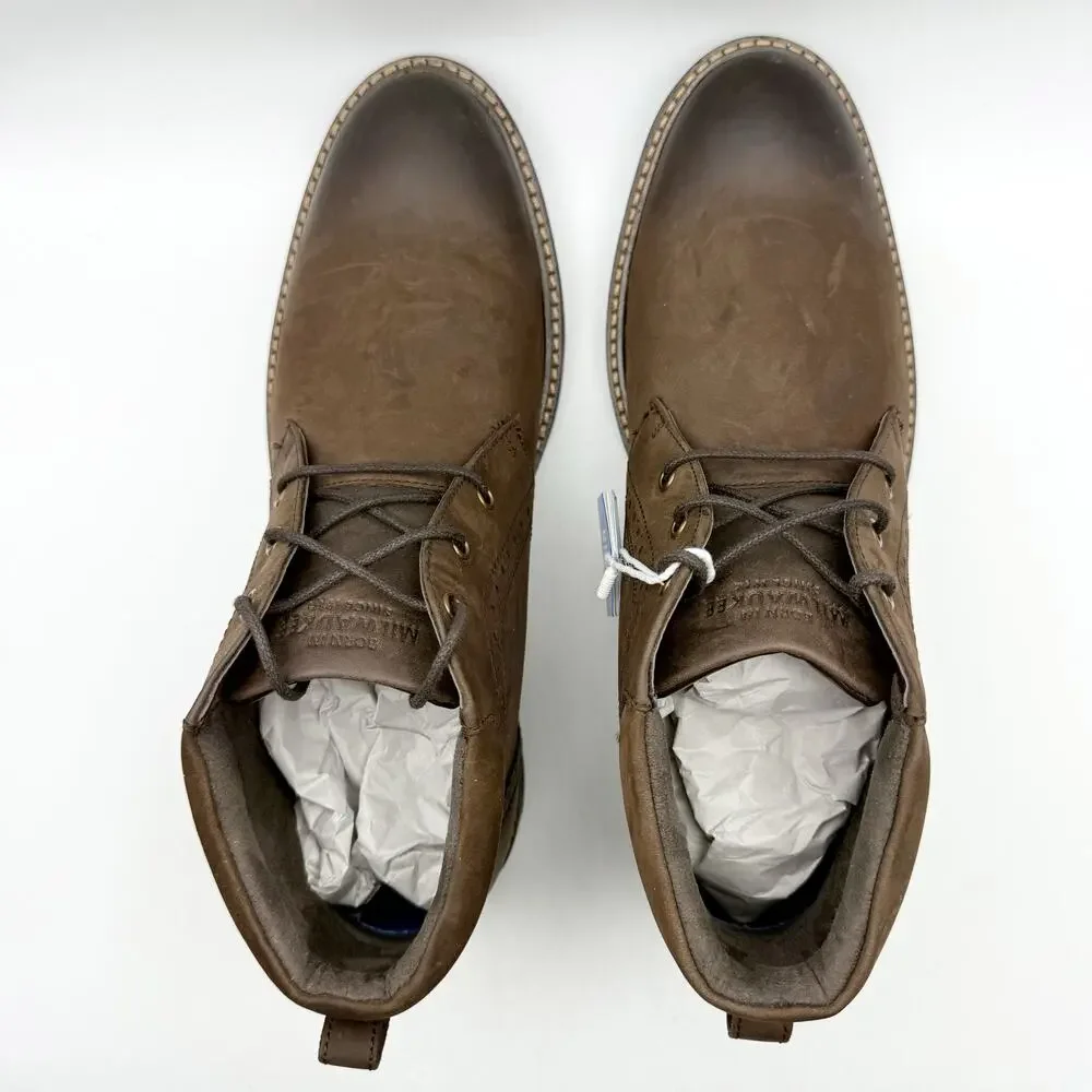 Nunn Bush Mens Ozark II Plain Toe Chukka Boots Size 10.5 M Brown Leather NIB